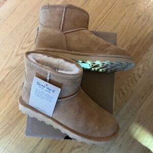 BearPaw Brown Suede Ankle Booties